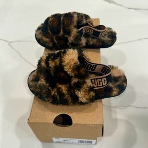UGG T Fluff Yeah Slides Panther Print Toddler Size 10